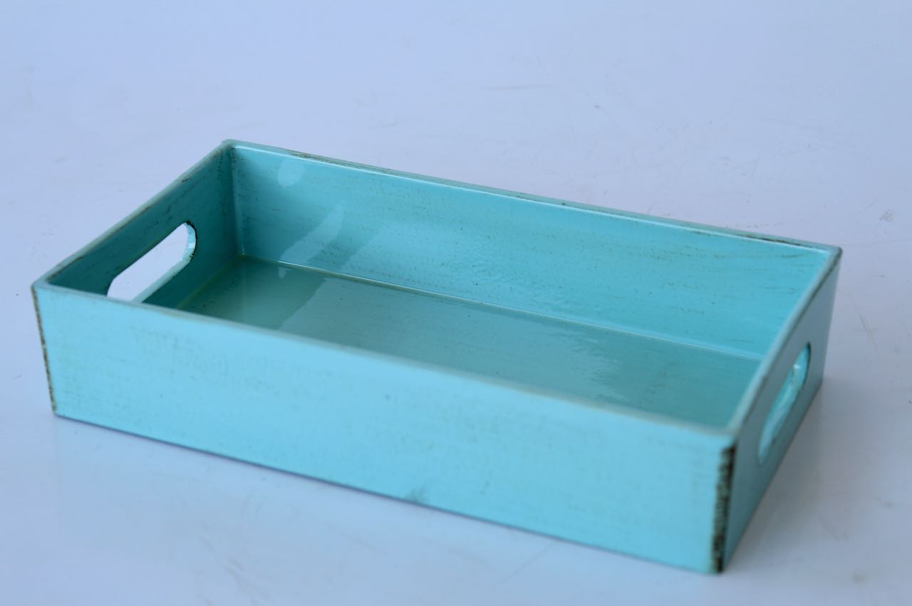 Blue Oblong Tray