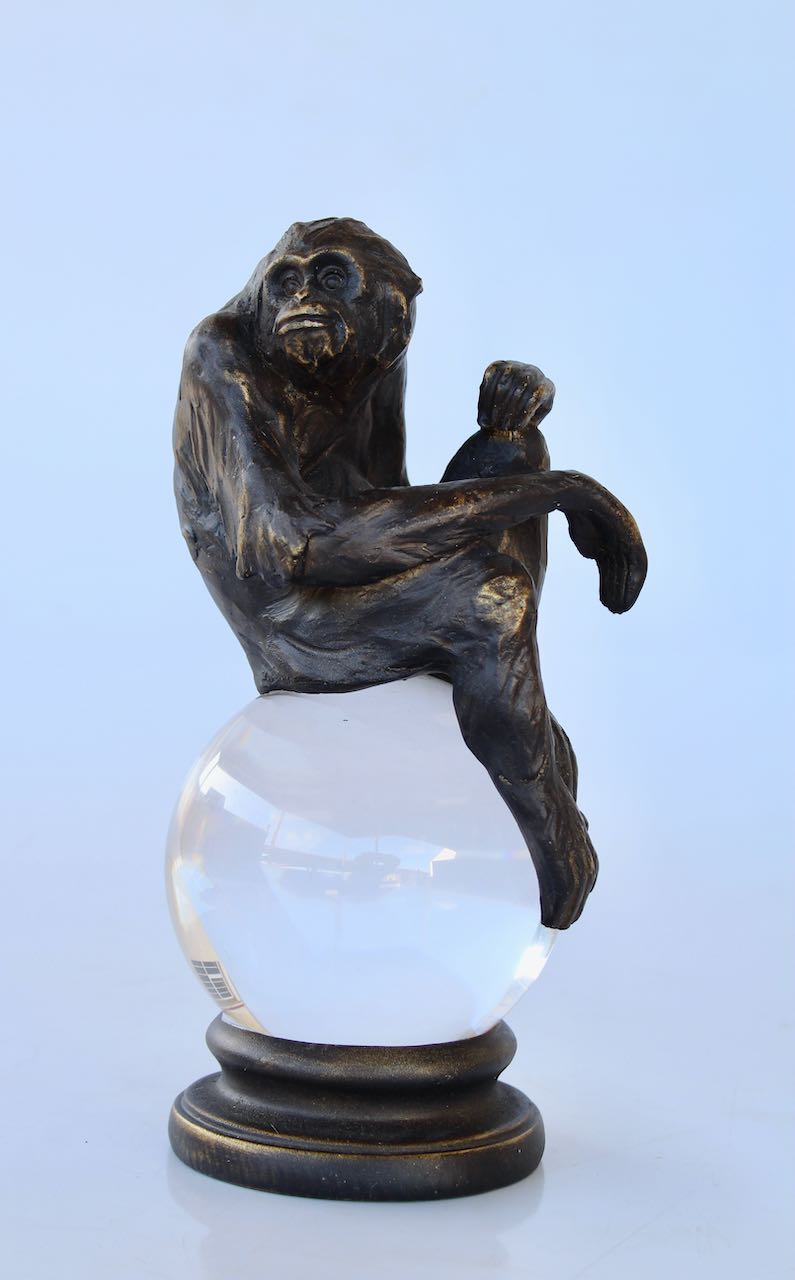 Monkey On Glass Ball