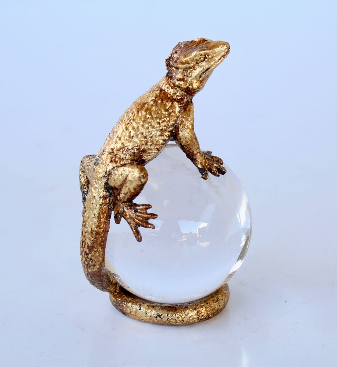 Chameleon On Glass Ball