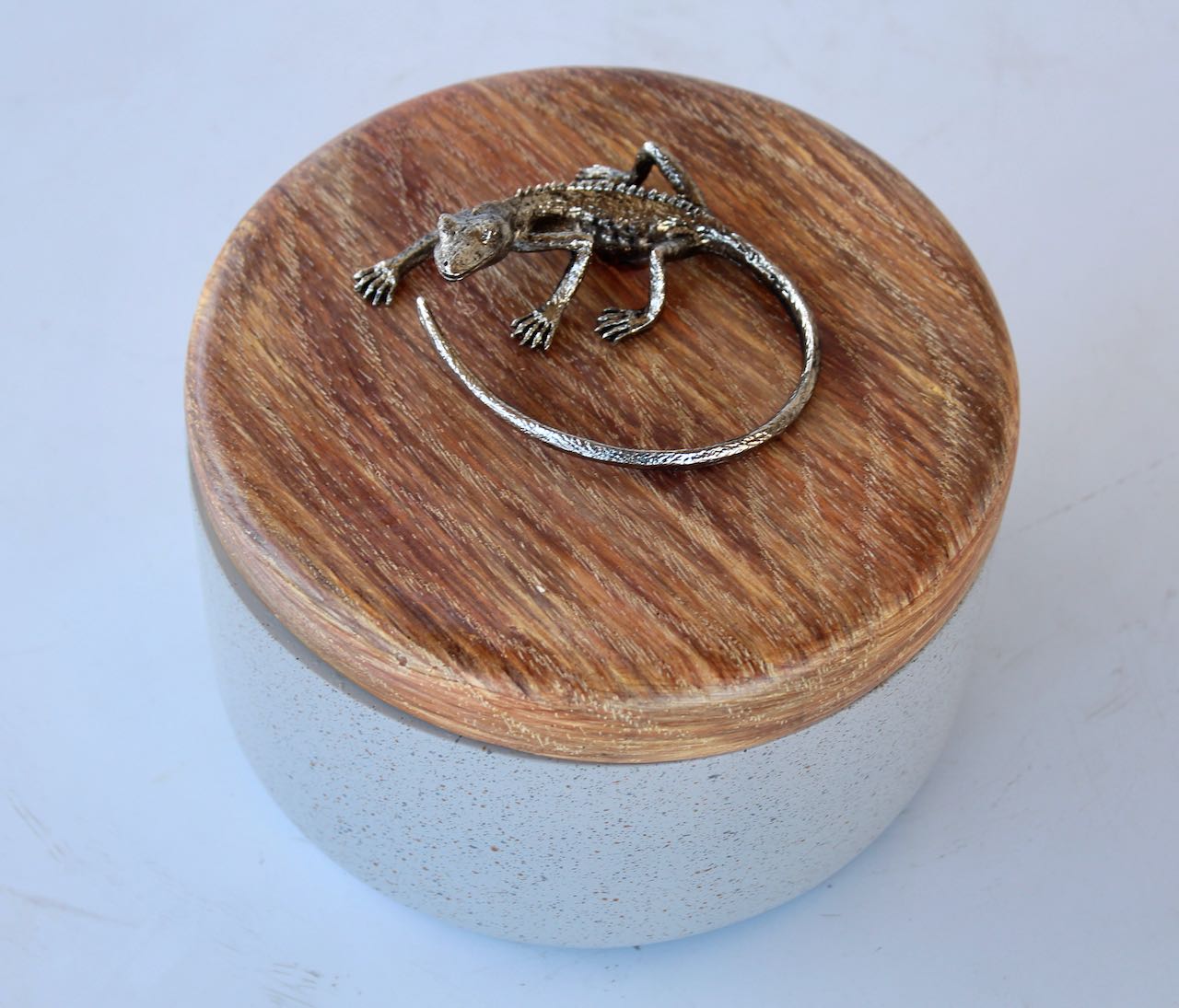 Box With Silver Lizard On Lid