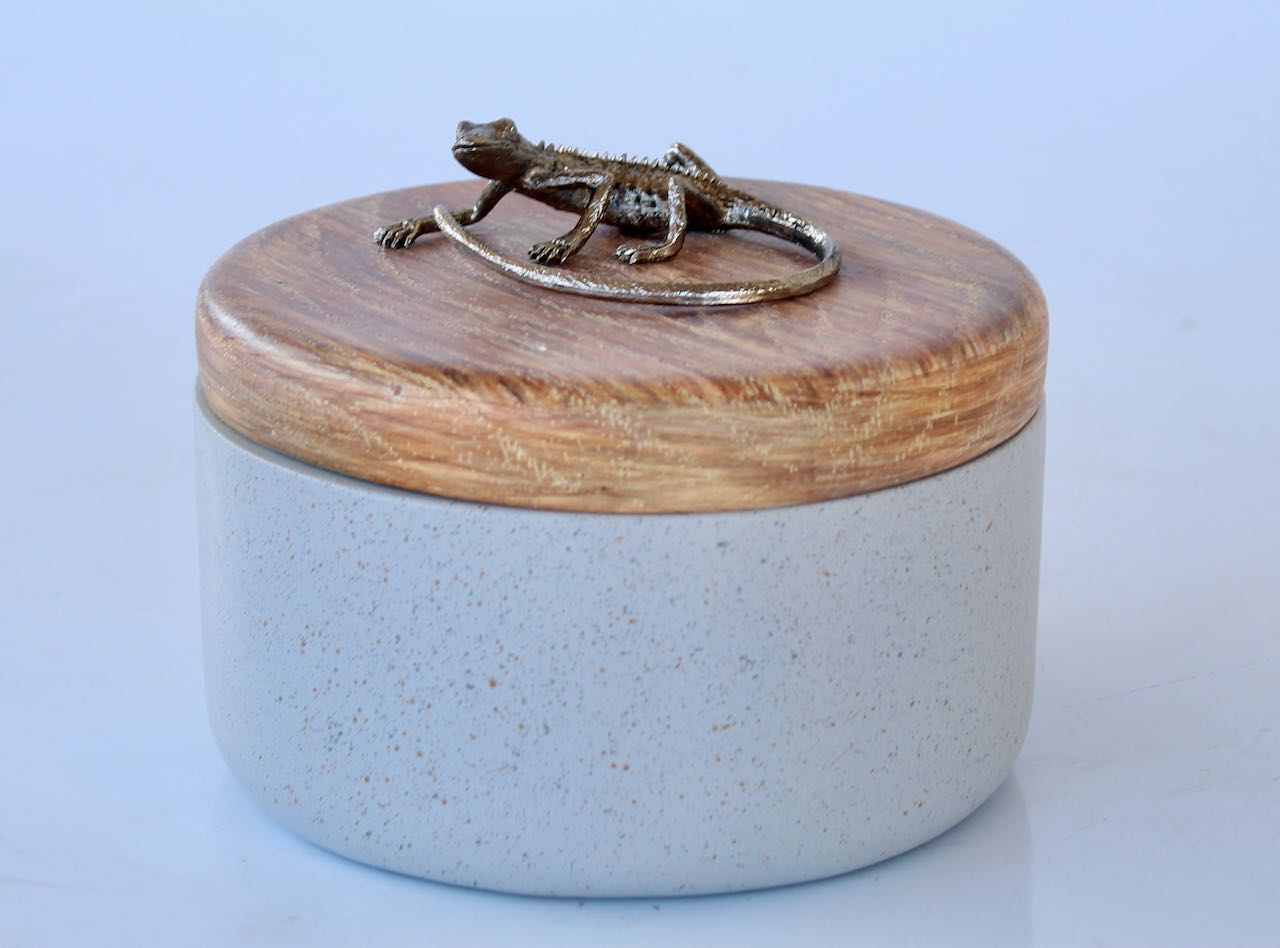 Box With Silver Lizard On Lid
