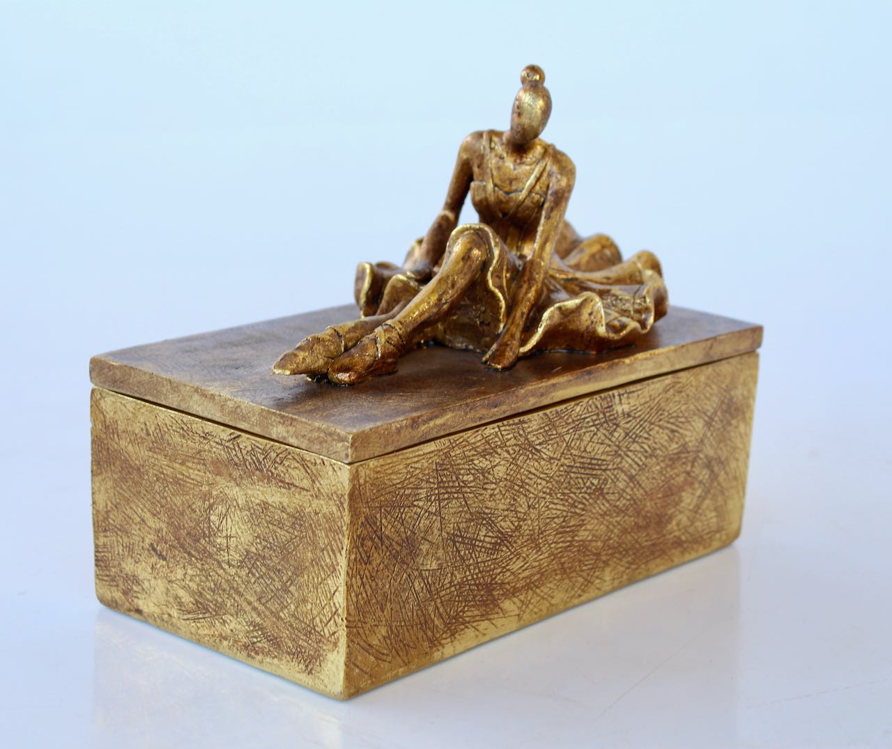 Gold Box With Ballerina On Lid