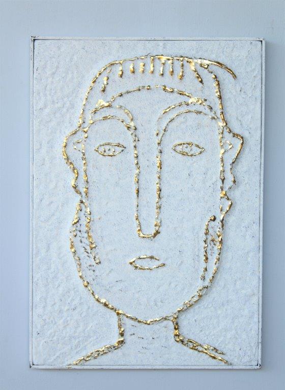 White And Gold Metal Picture