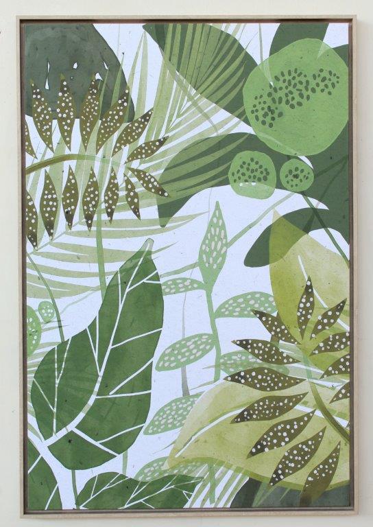 Green Leaves Framed Picture