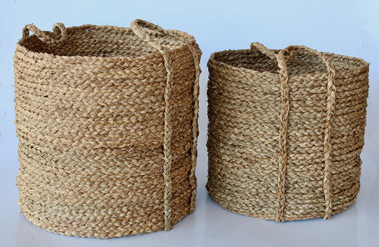 Set Of 2 Natural Seagrass Baskets