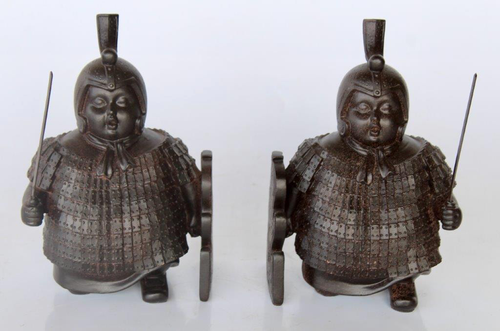 Pair Of Chinese Soldier Bookends