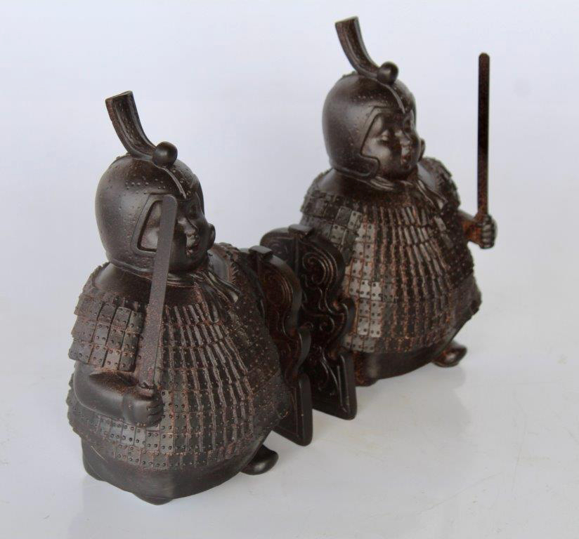 Pair Of Chinese Soldier Bookends