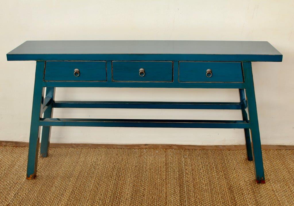 BLUE 3 DRAWER SERVER  82X150X35CM
