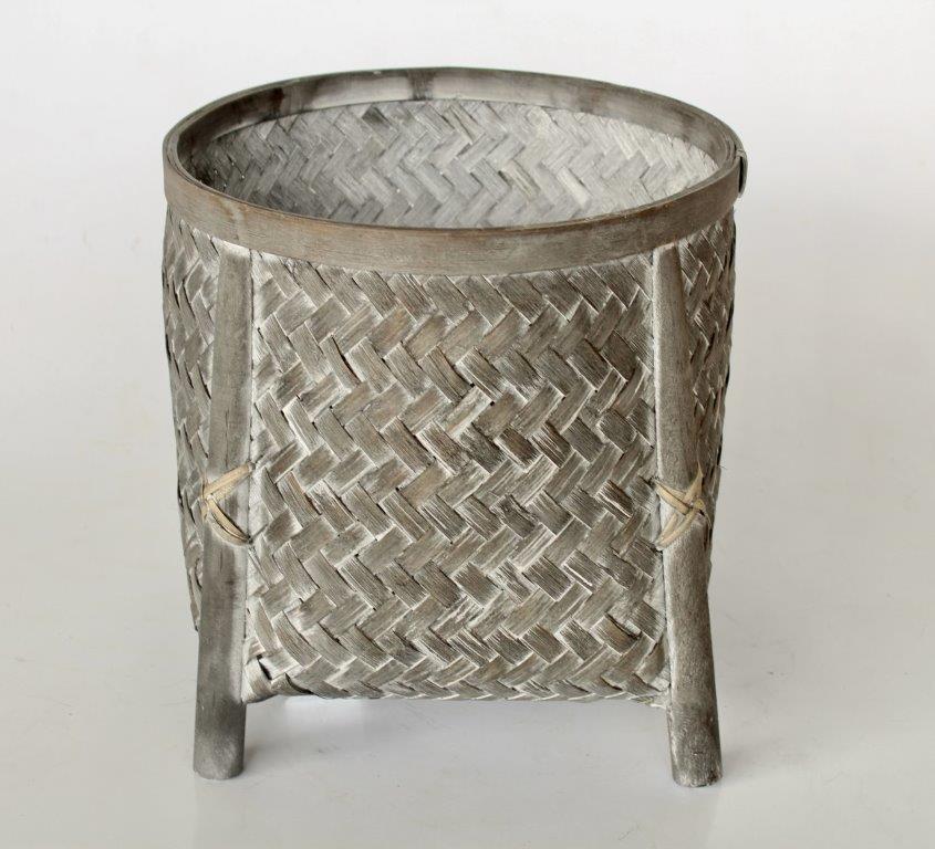 Grey Basket, Plant Holder