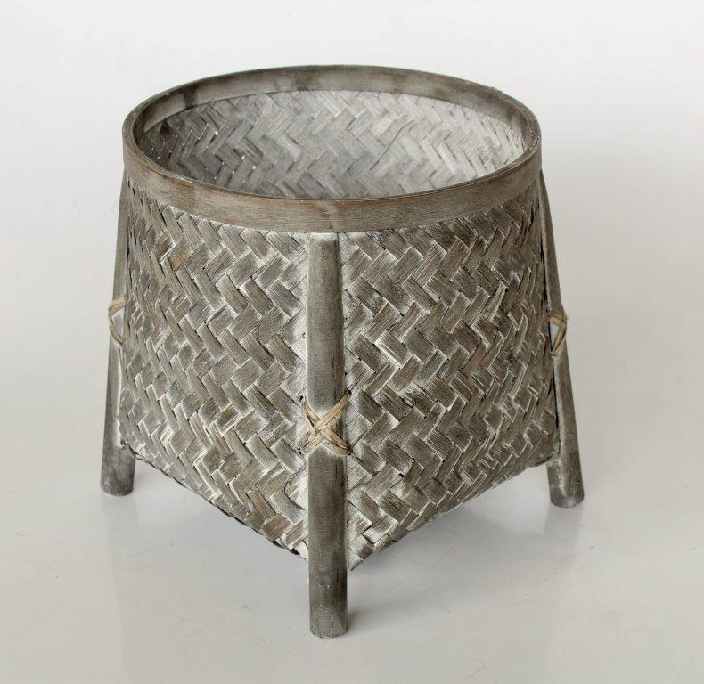 Grey Basket, Plant Holder