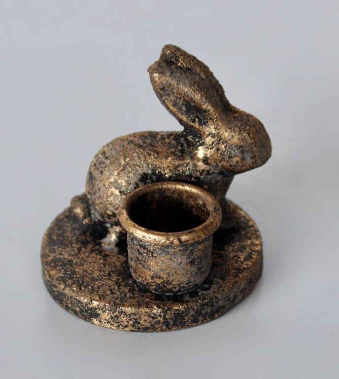 Metal Rabbit Candle Holder