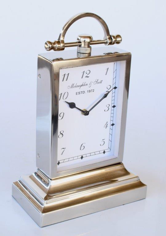 Silver Standing Table Clock