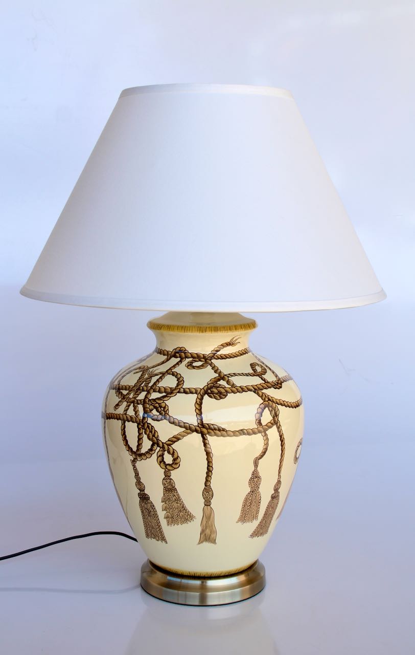 Rope Tassel Lamp Off White Shade