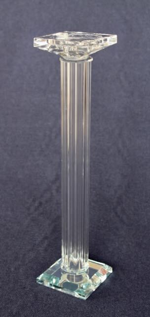 Tall Square Crystal Candle Stick