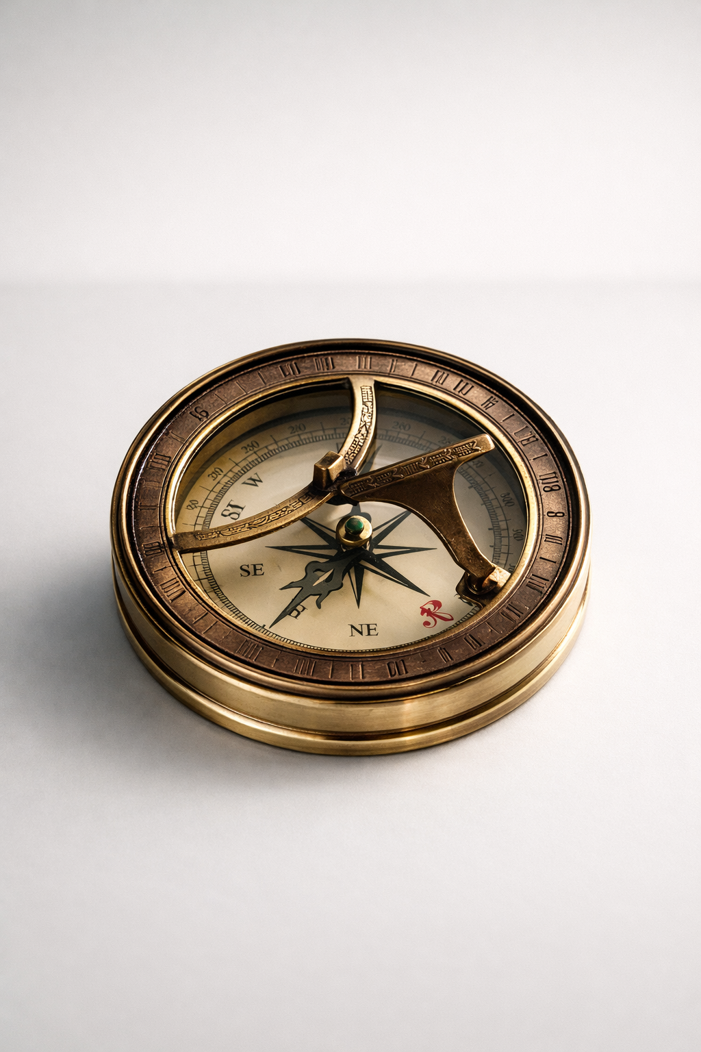 Brass Sun Dial Compass