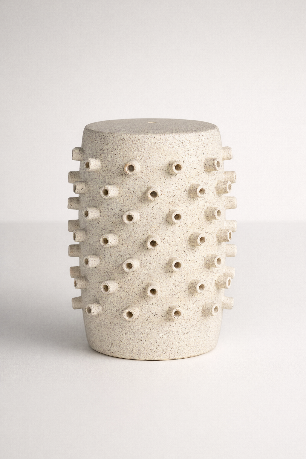 Off White Speckled Garden Stool
