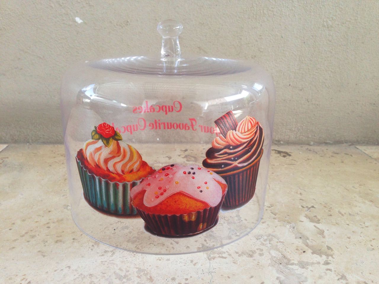 Round Glass Dome Cupcake Design