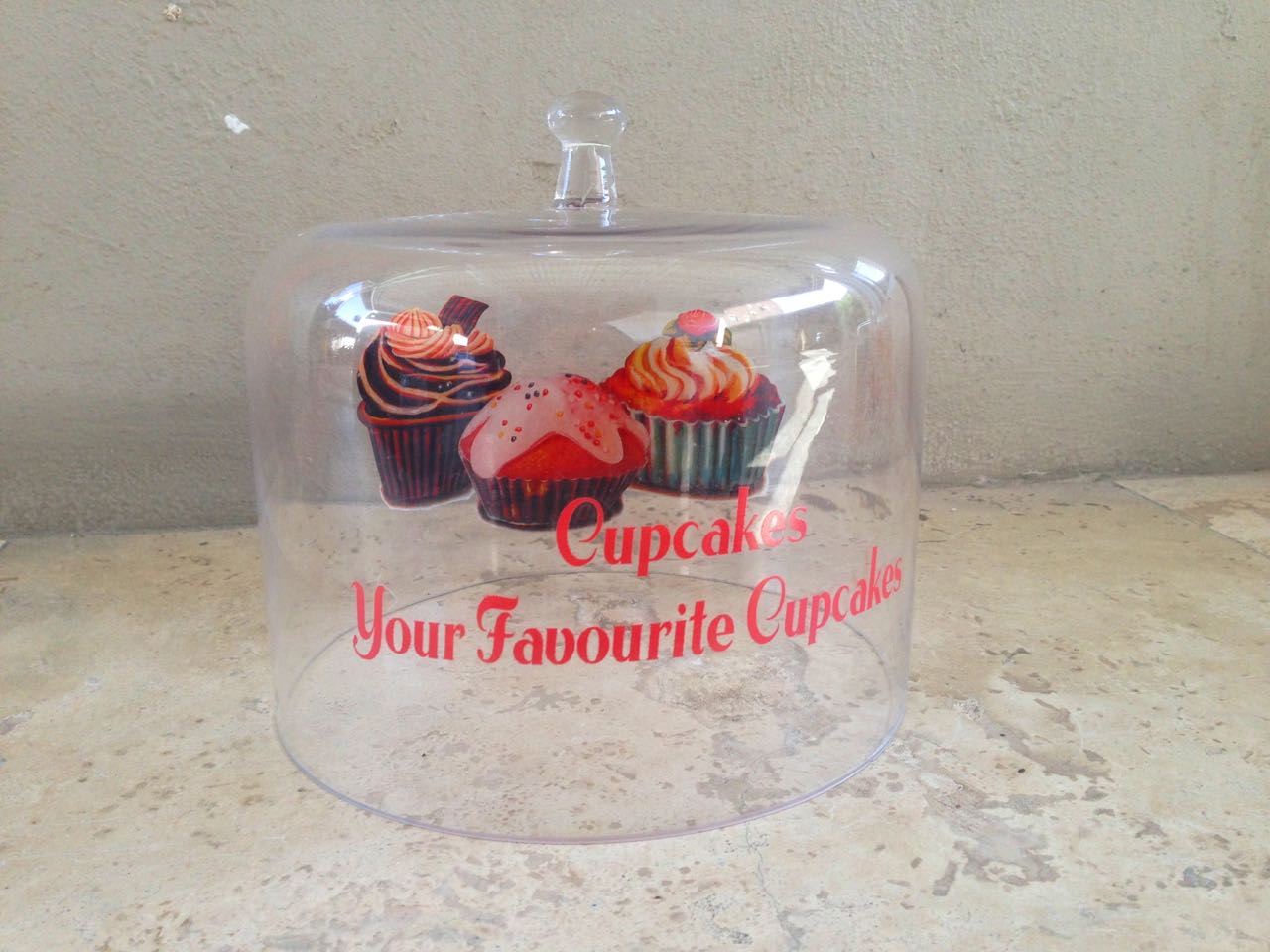 Round Glass Dome Cupcake Design