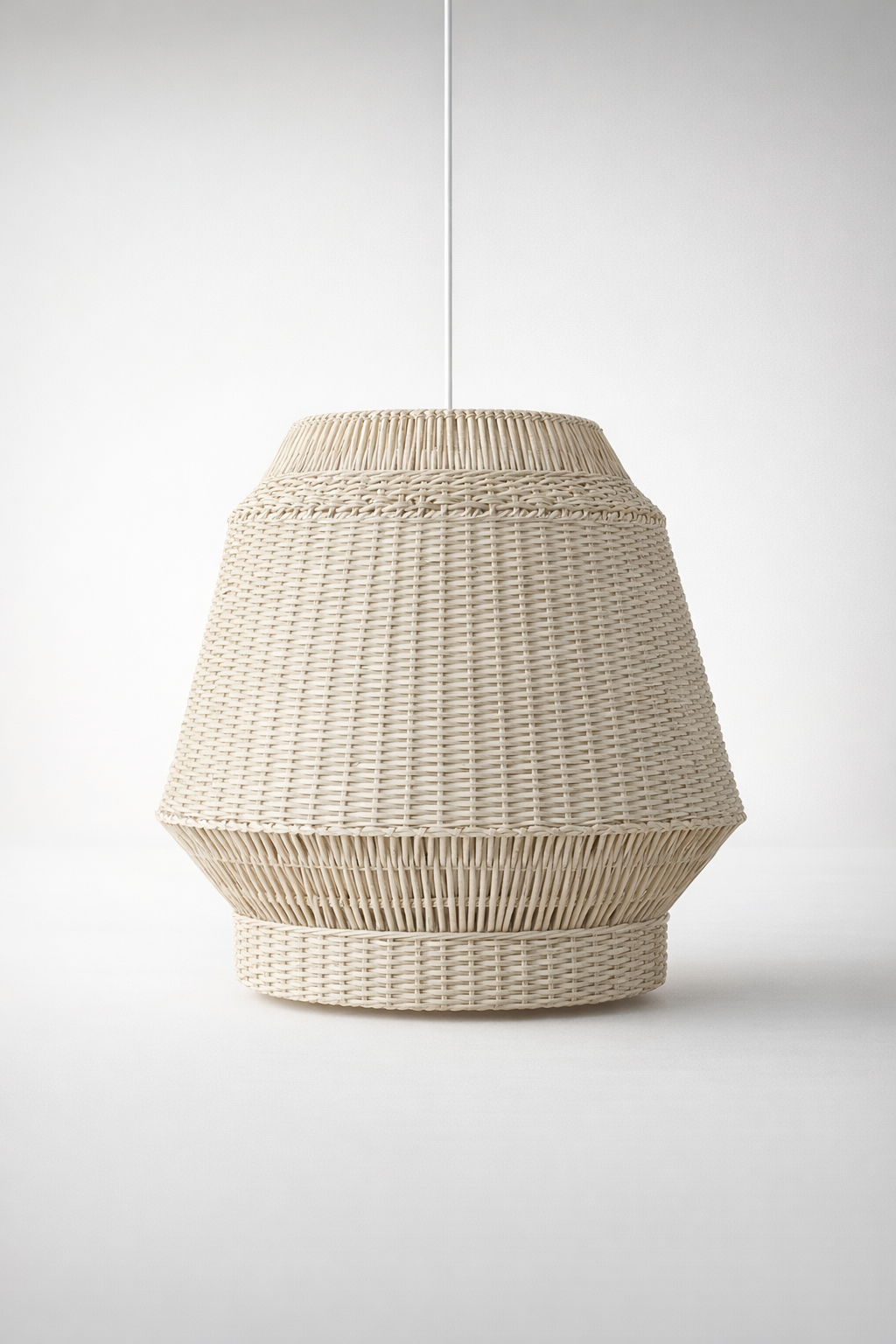 Off White Cylinder Hanging Electric Shade