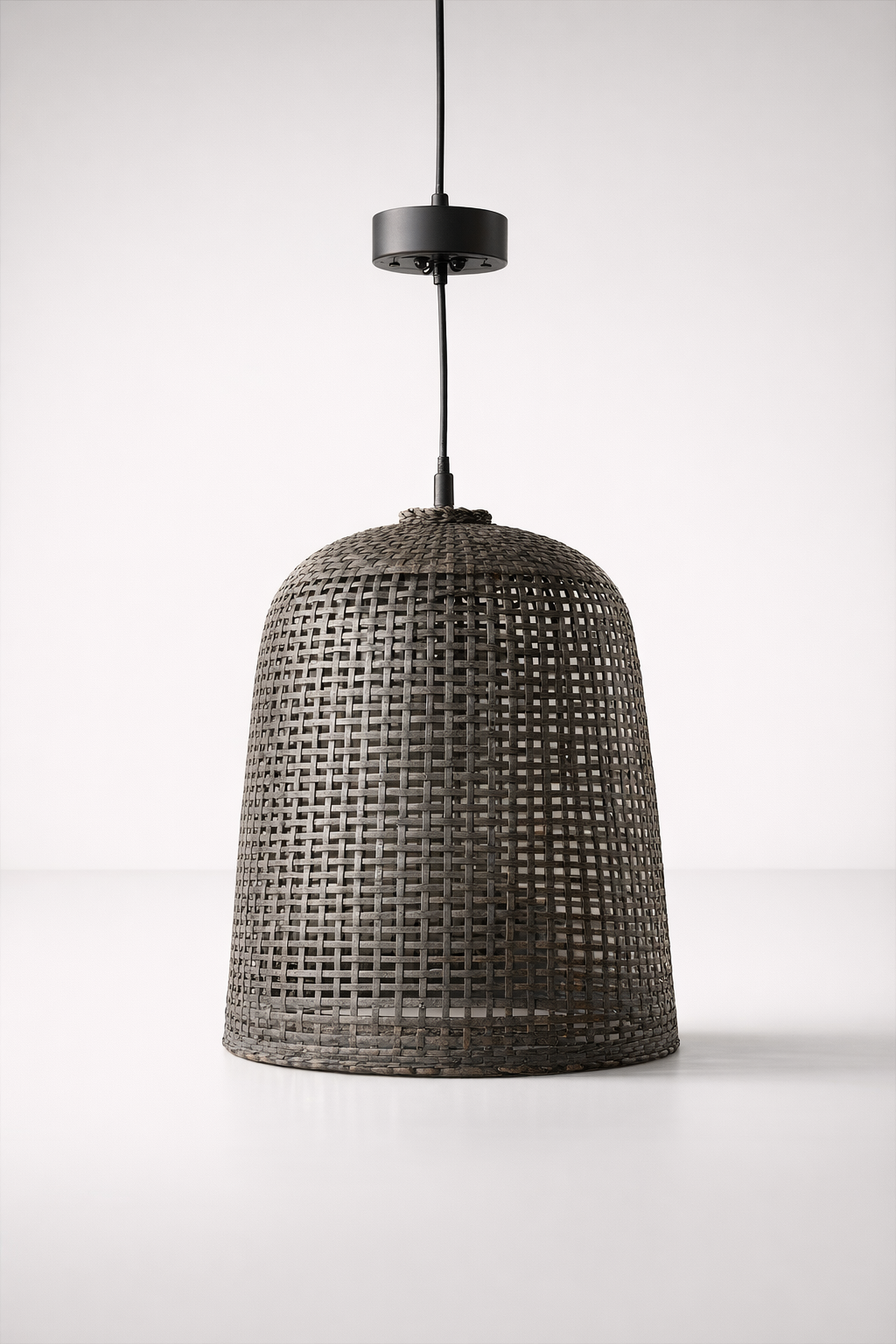 Black Rattan Hanging Light