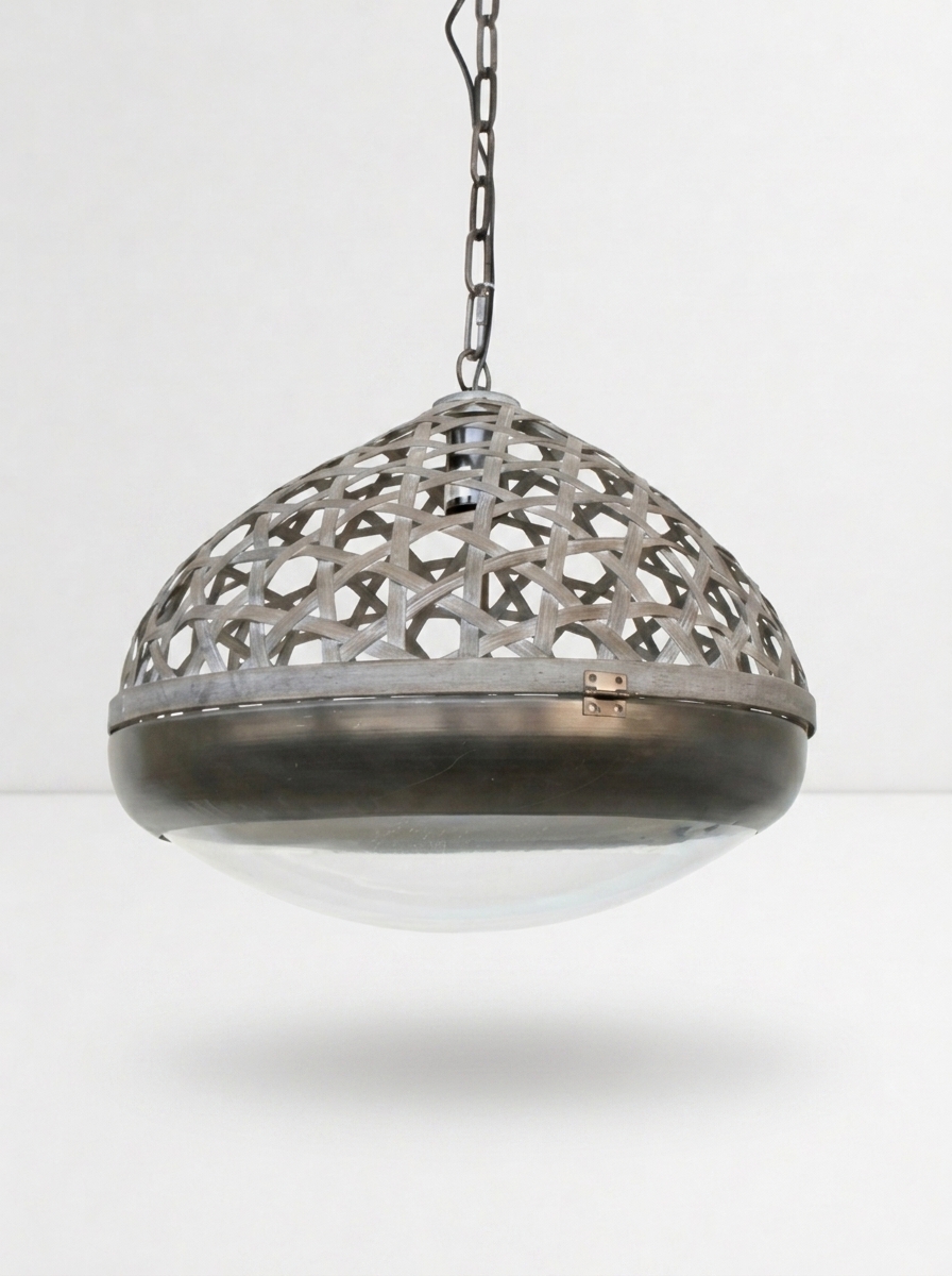 Electric Basket Weave Hanging Light