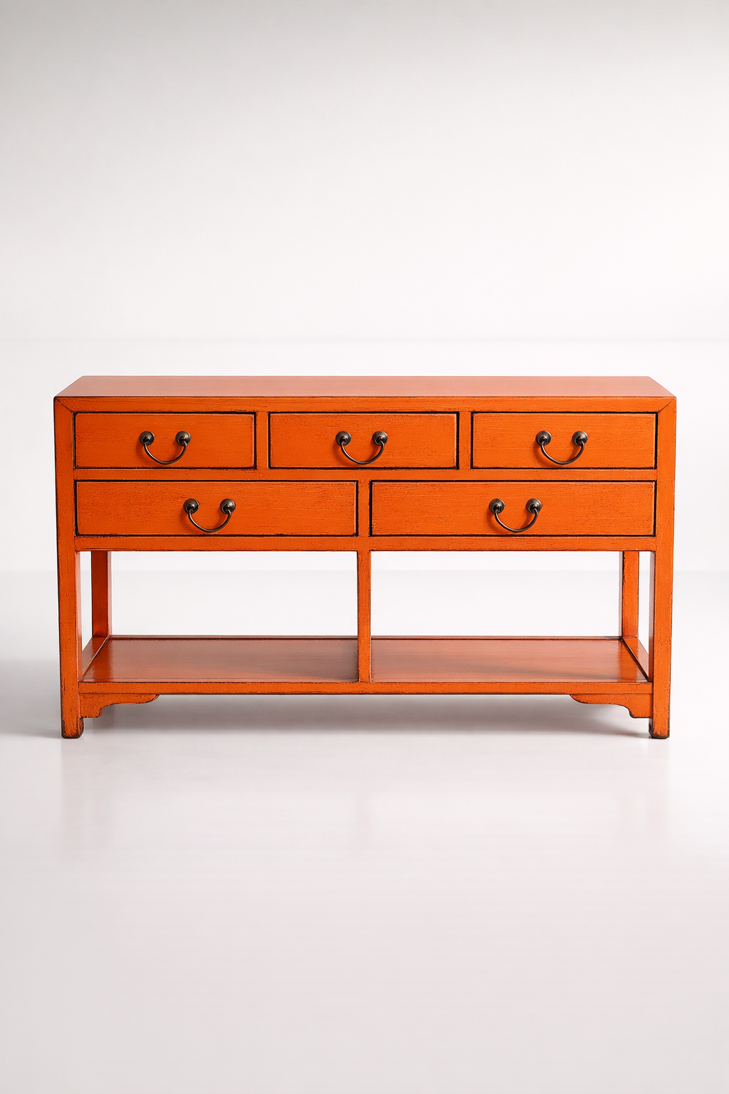 Orange 5 Drawer Buffet