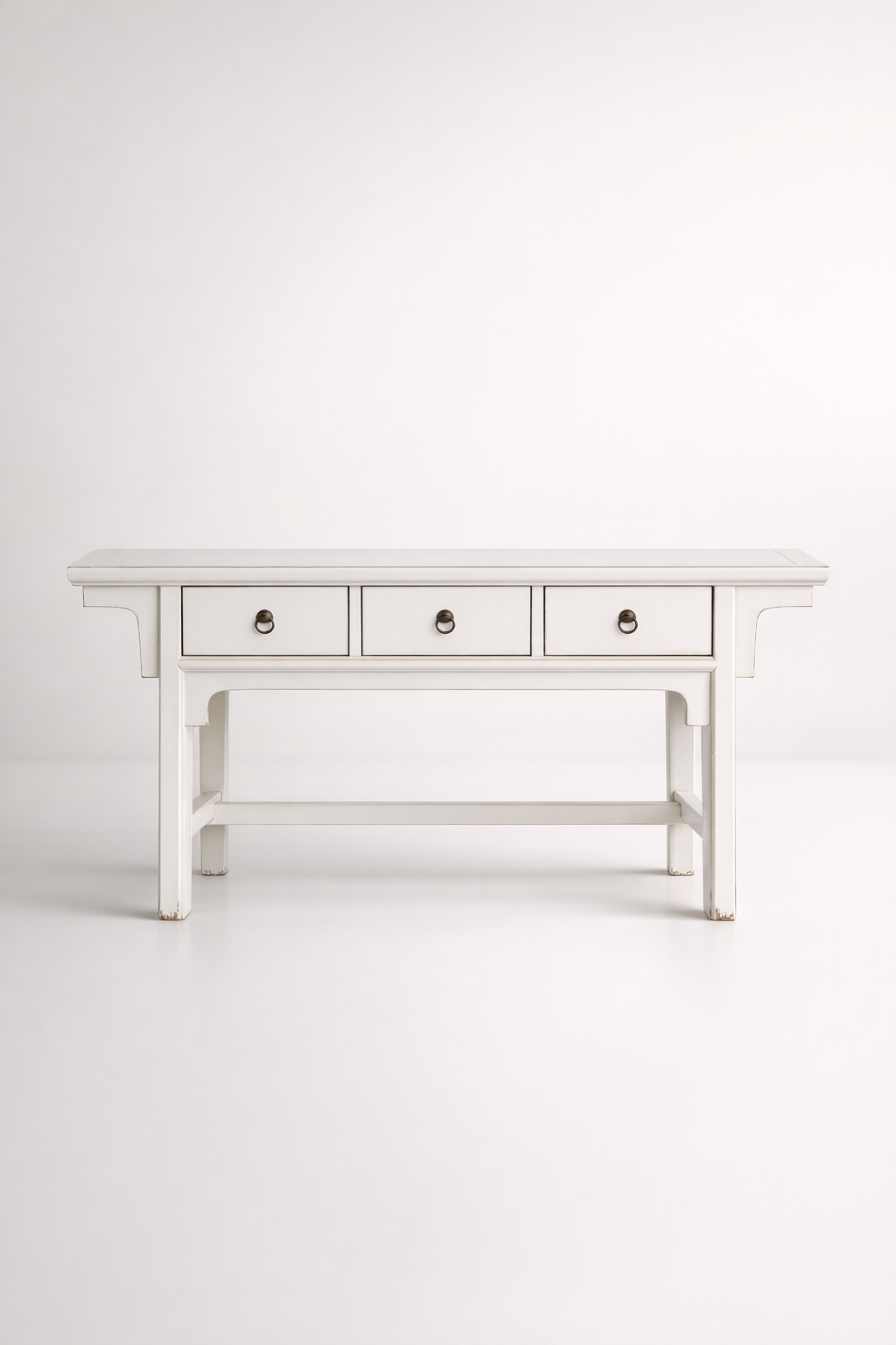 White 3 Drawer Console
