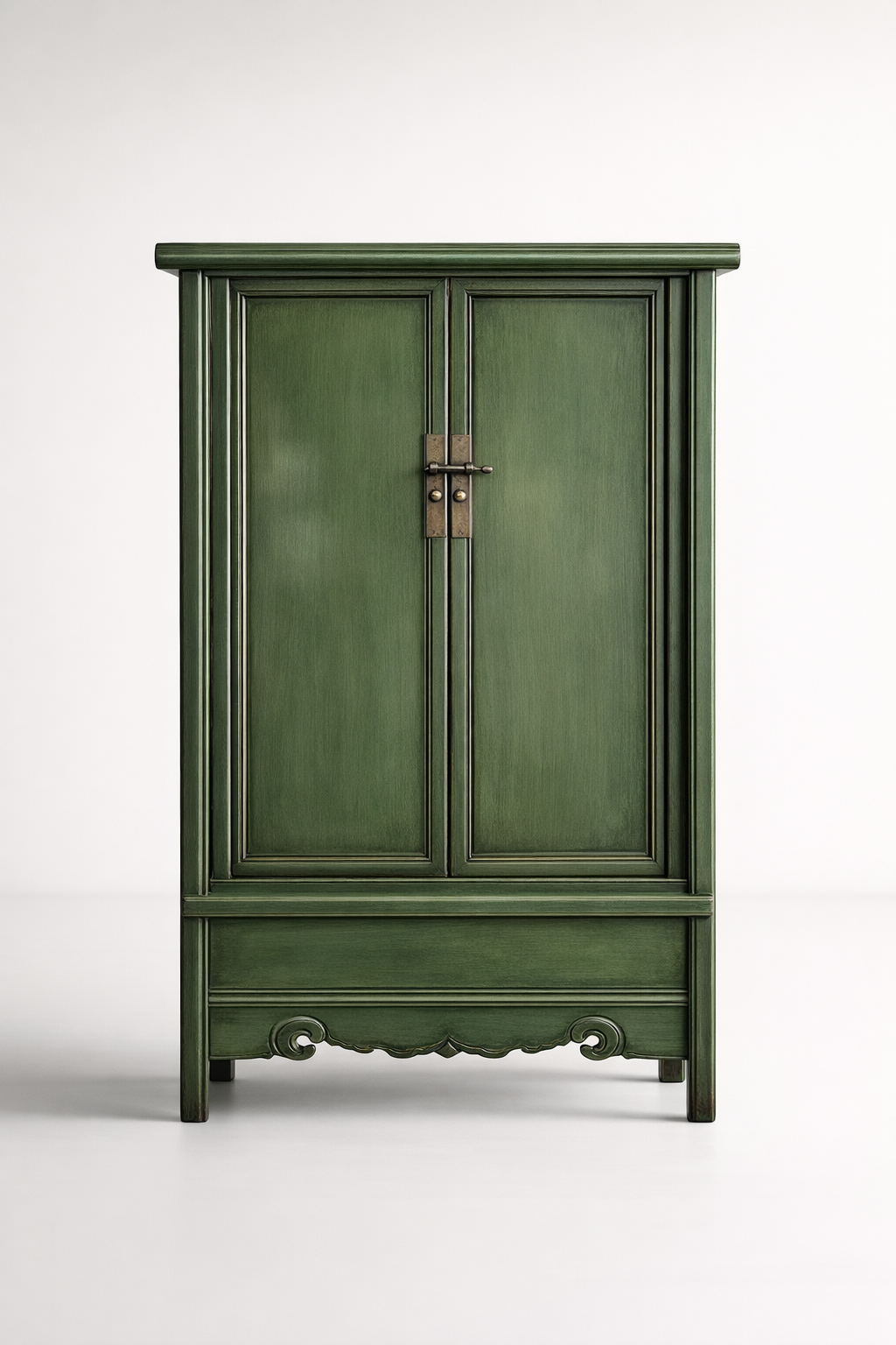 Tall Green 2 Door Cabinet
