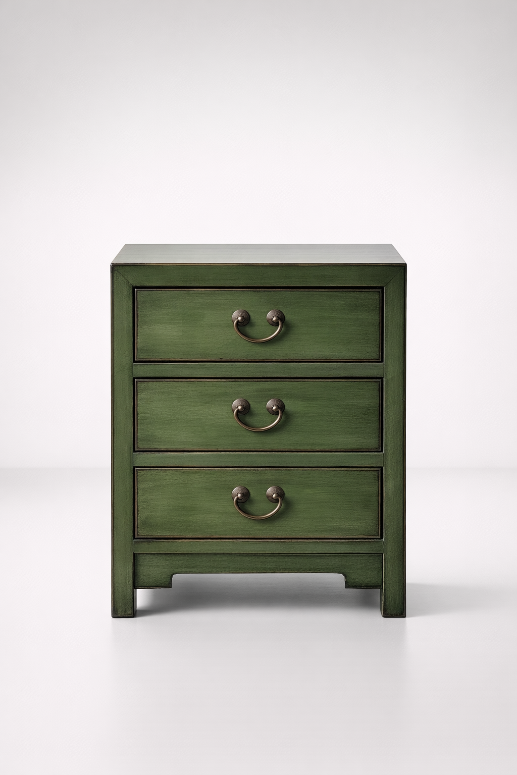 Green 3 Drawer Bedside