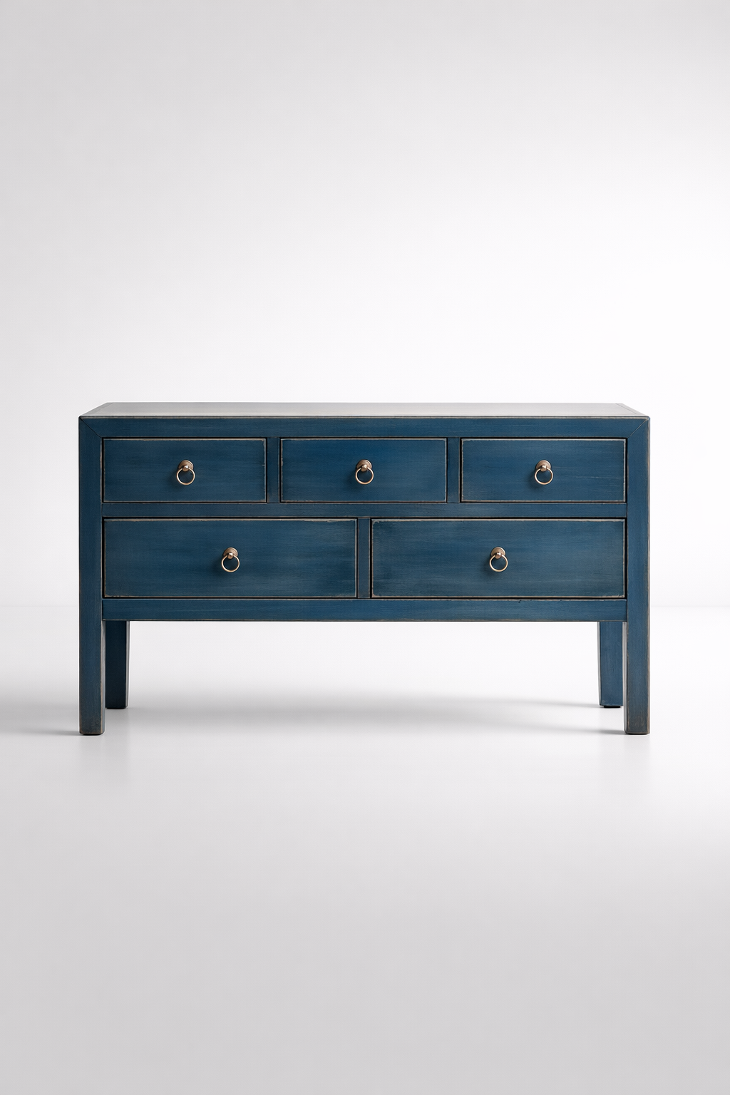 Navy Blue 5 Drawer Buffet