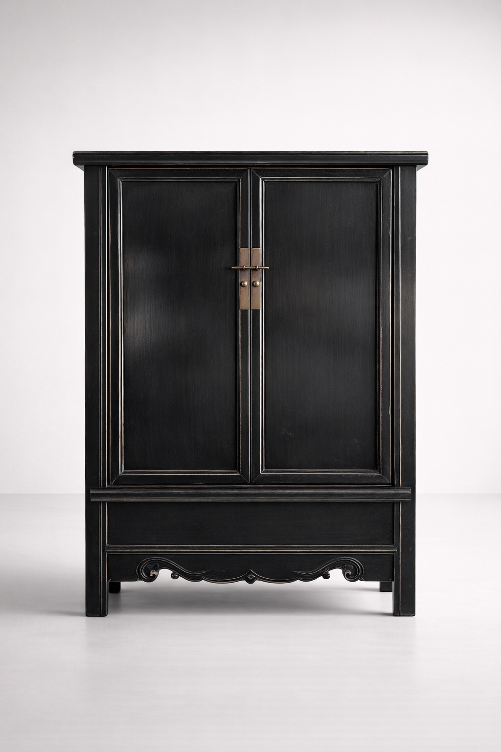 Tall Black 2 Door Cabinet