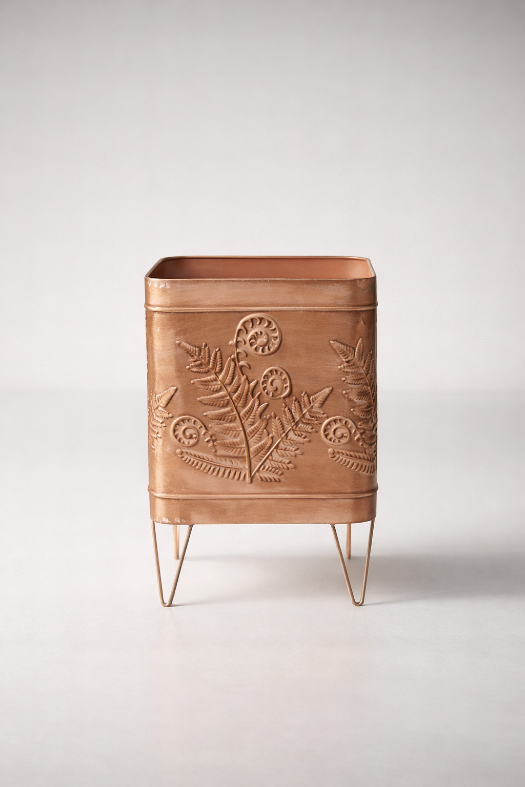 Square Metal Planter On Feet