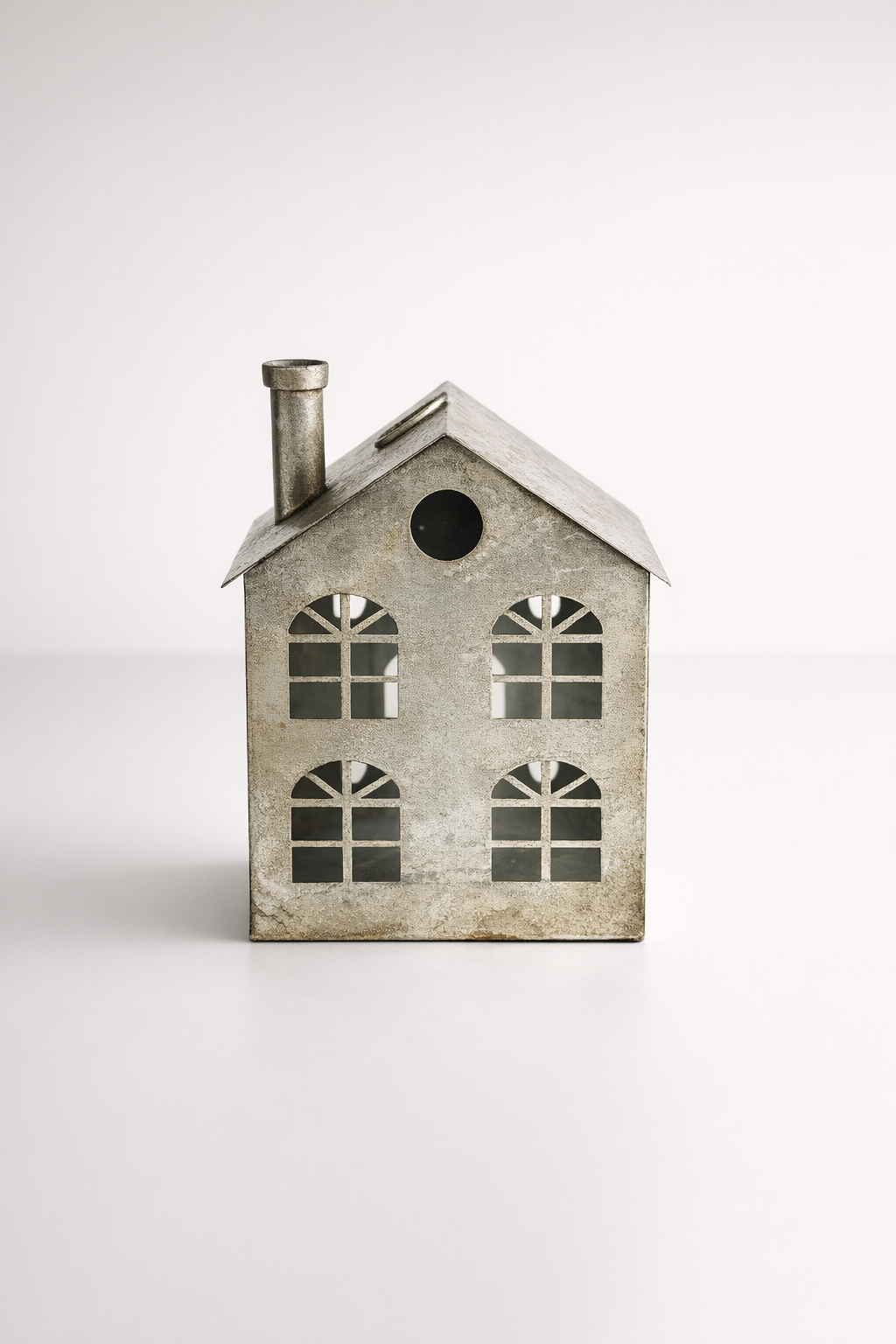 Silver Metal Bird House