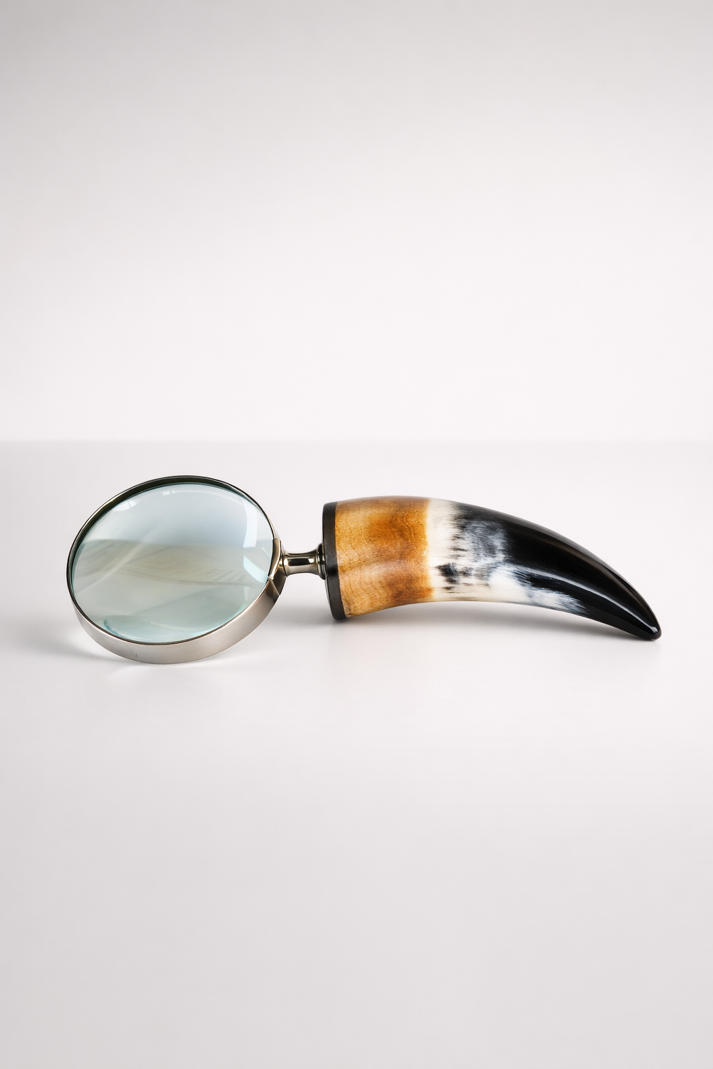 Silver Magnifying Glass Horn Handle