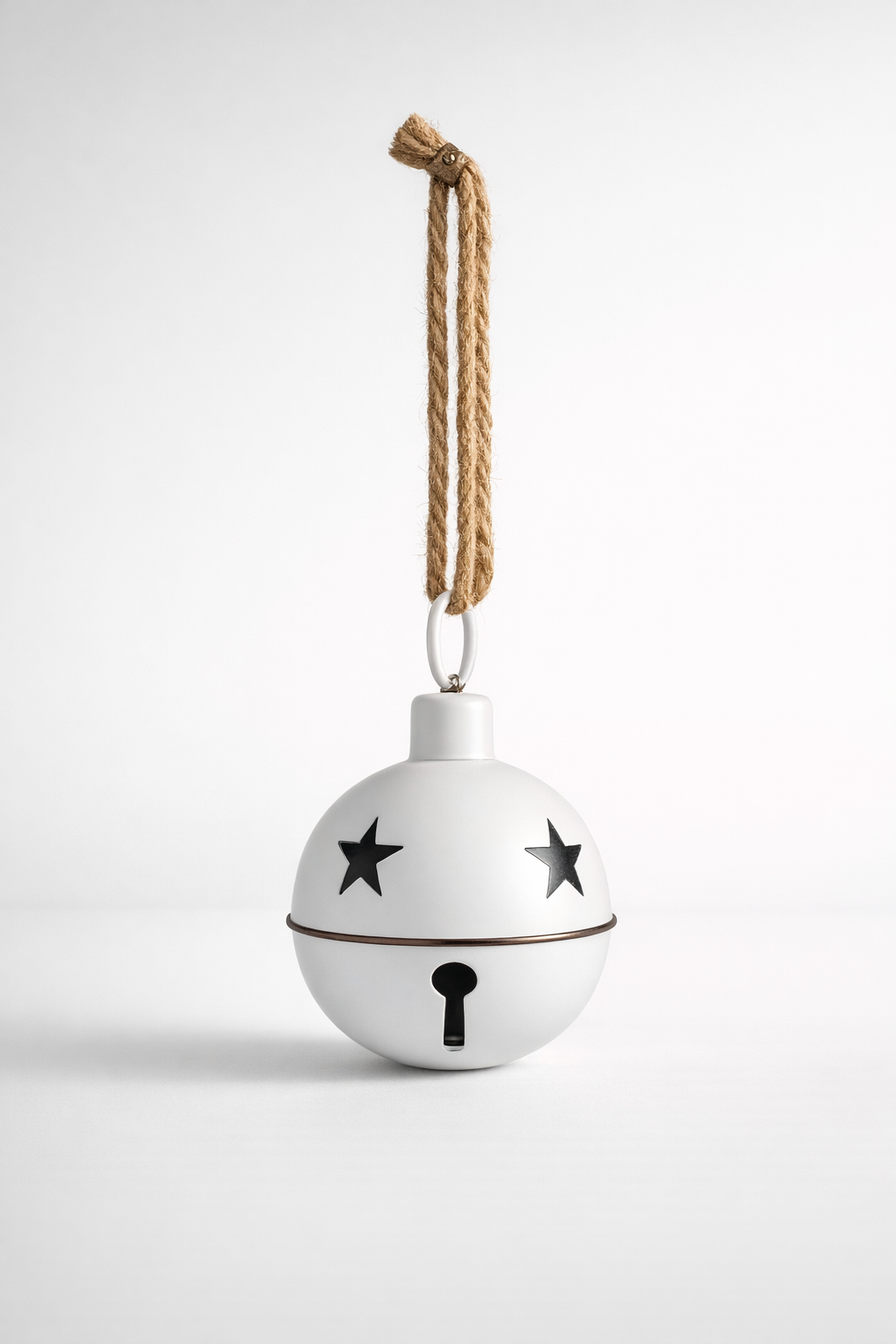 Large White Metal Hanging Bell