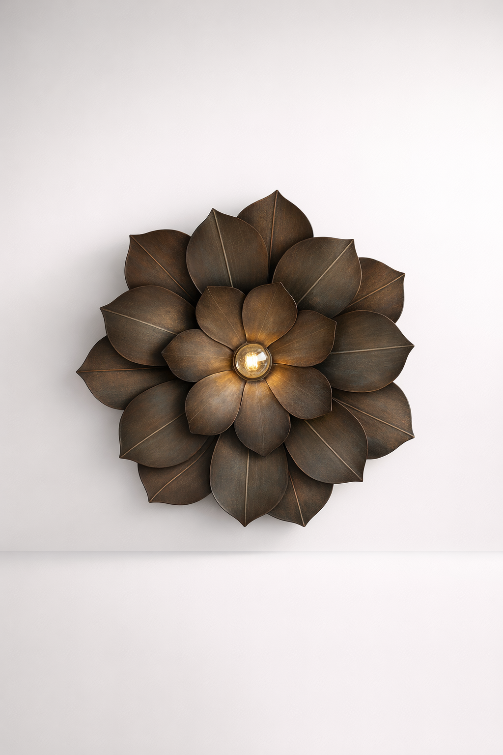 Led Battery Operated Table Or Hanging Metal Flower