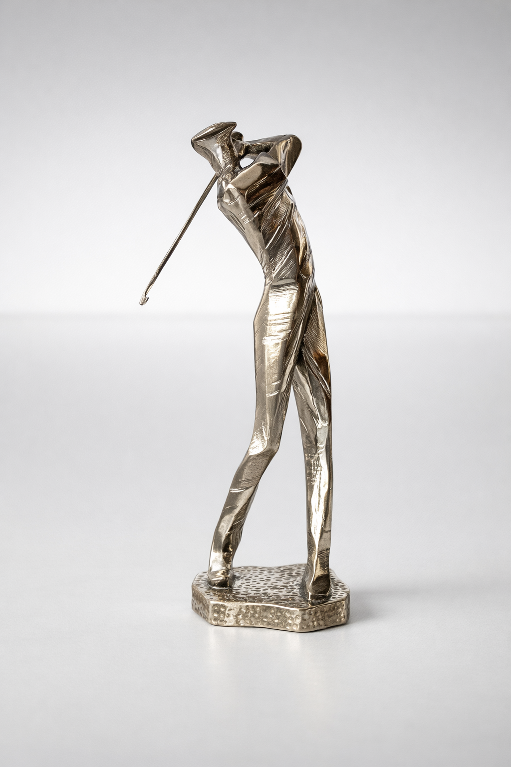 Silver Golfer On Stand