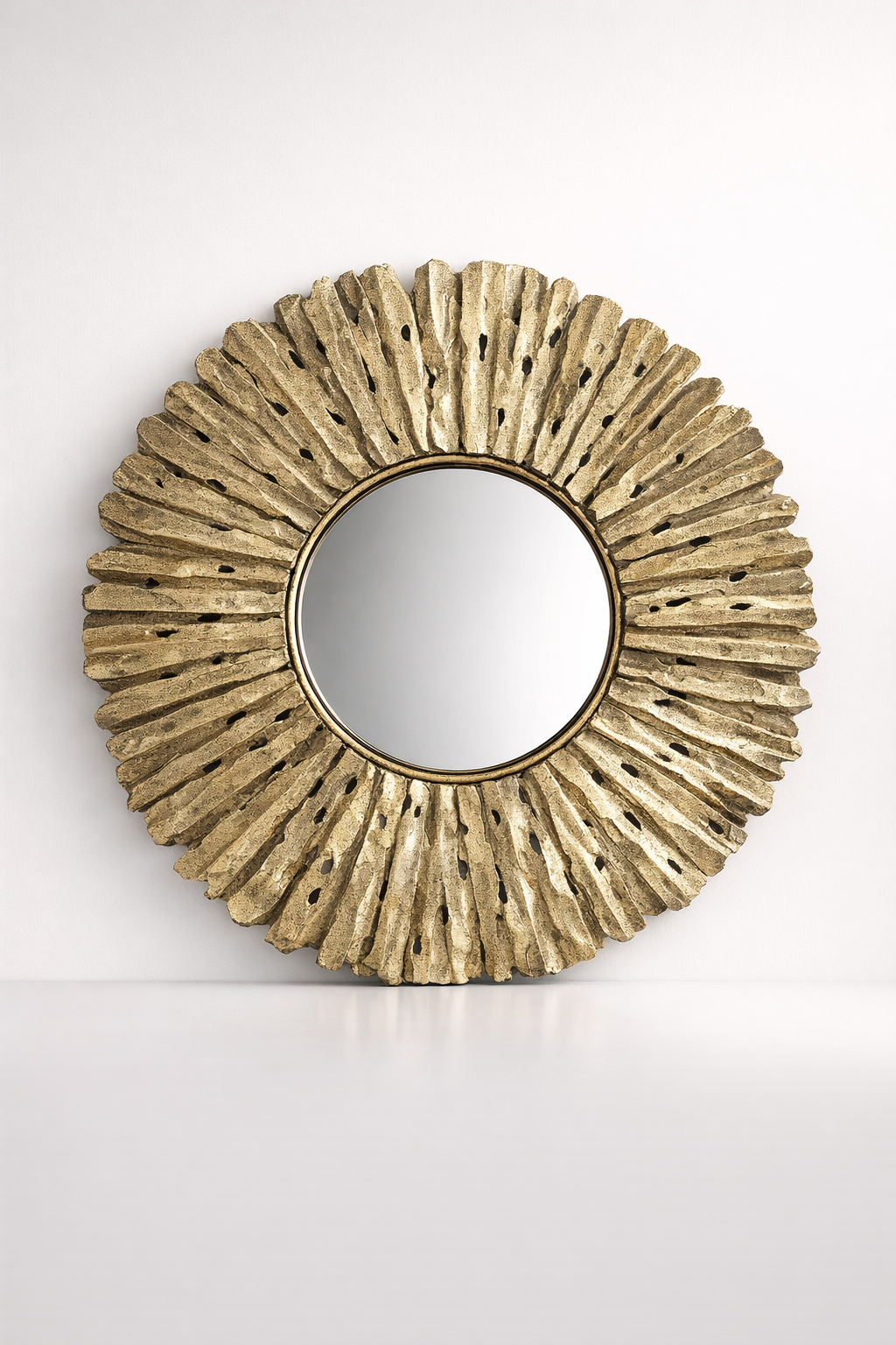 Round Metal Shard Mirror