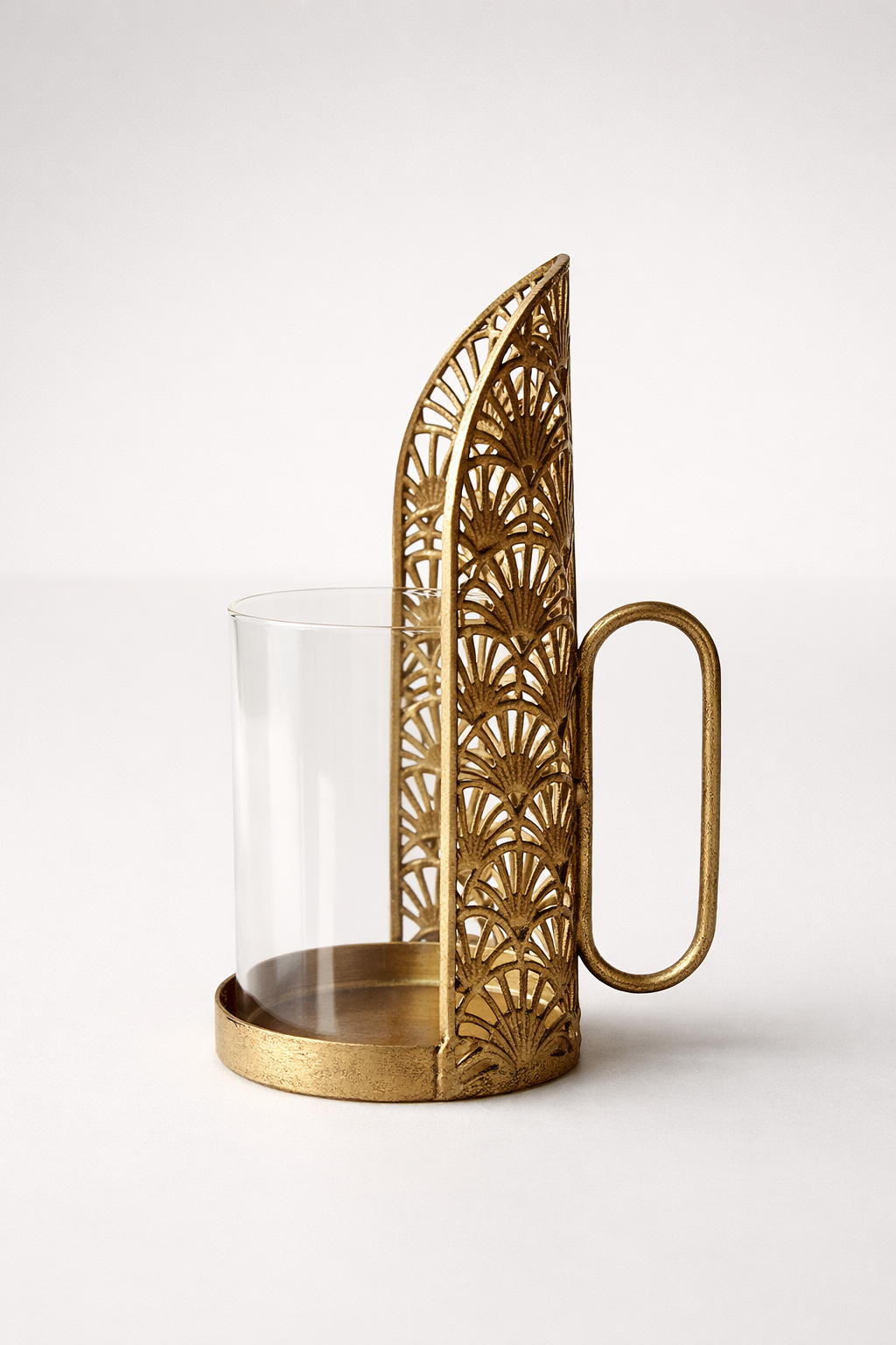 Metal & Glass Lantern With Handle