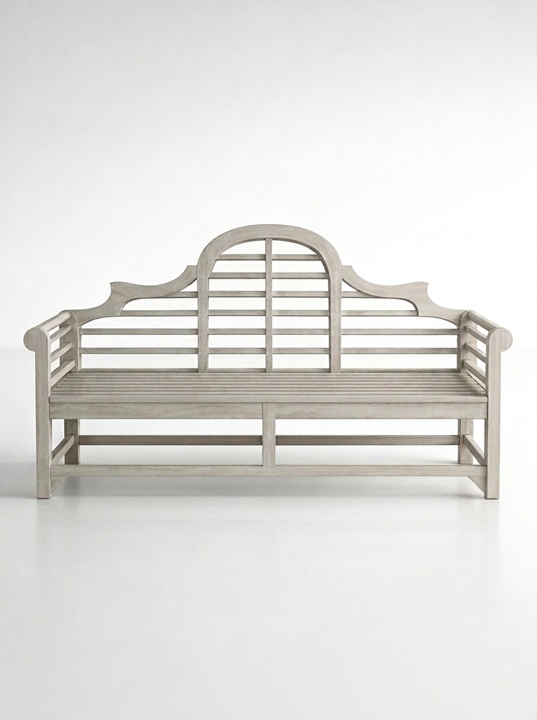 Large Teak Lutyens Outdoor Bench
