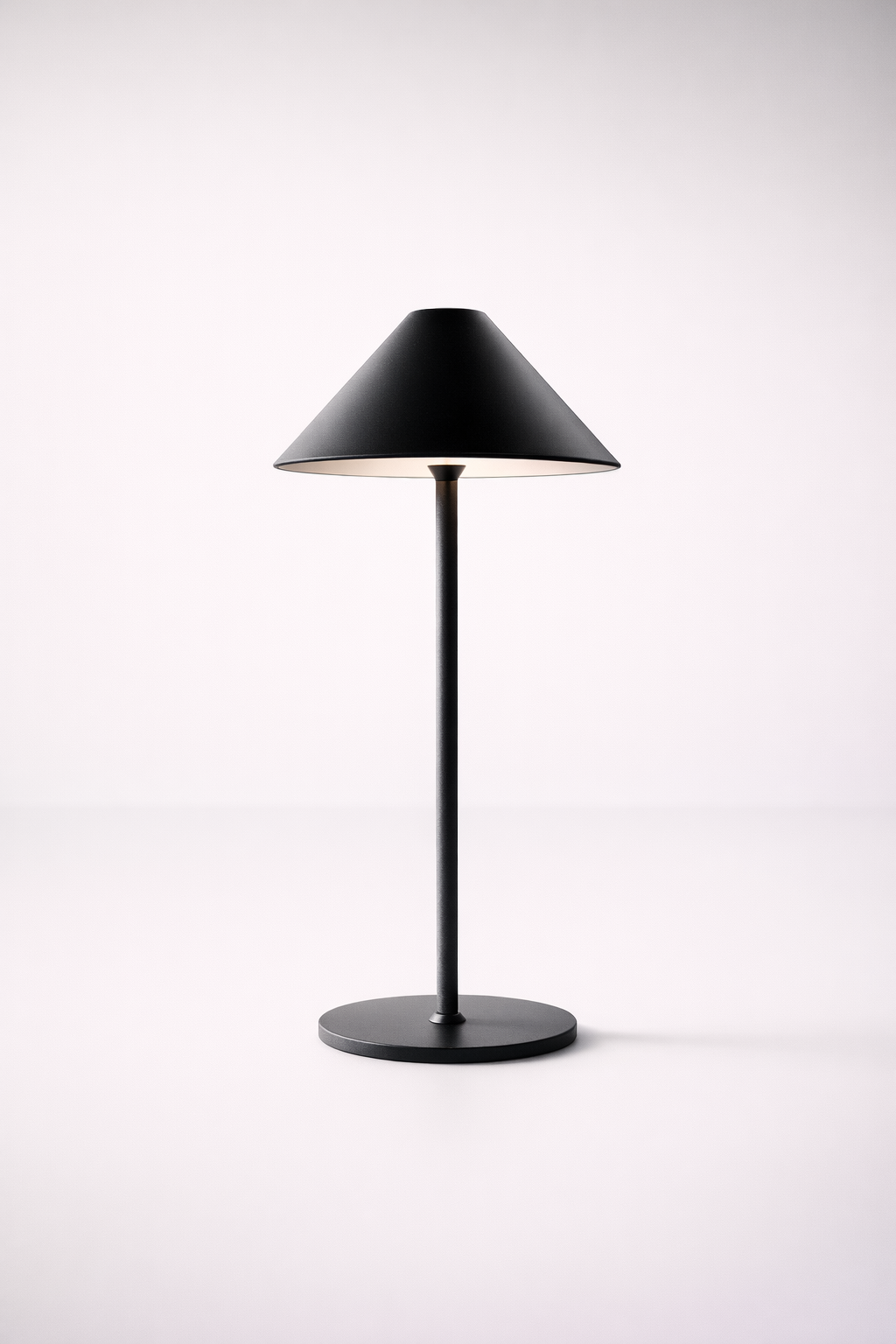 Led Black Lamp With Black Chinese Shade