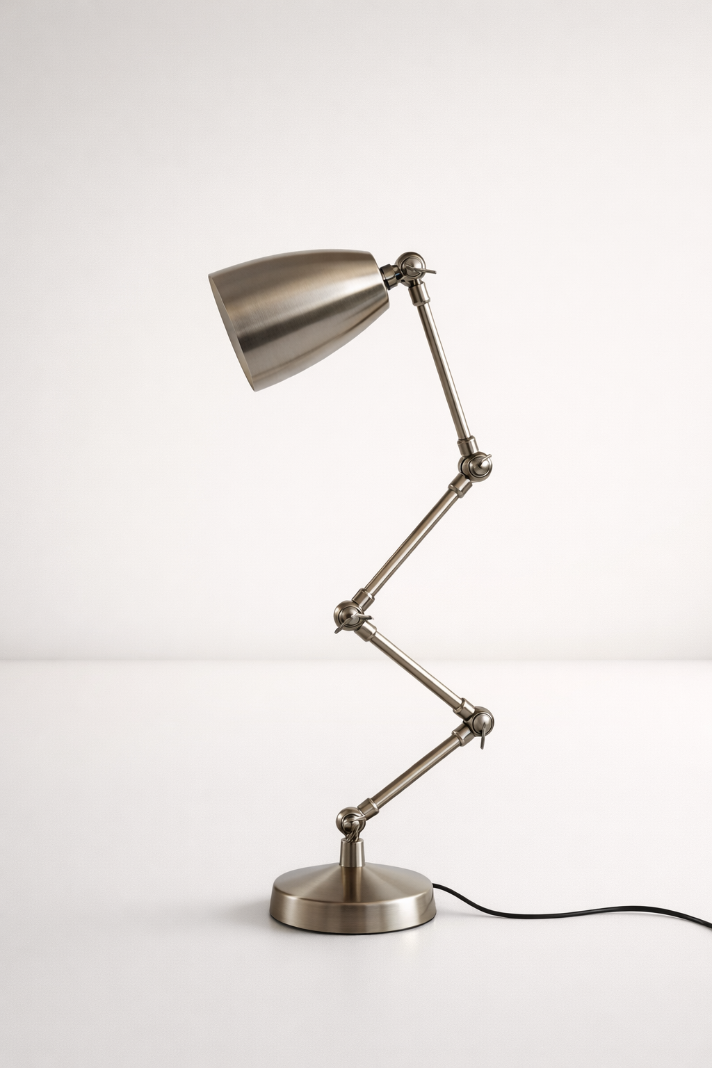 Silver Grey Satin Table Lamp