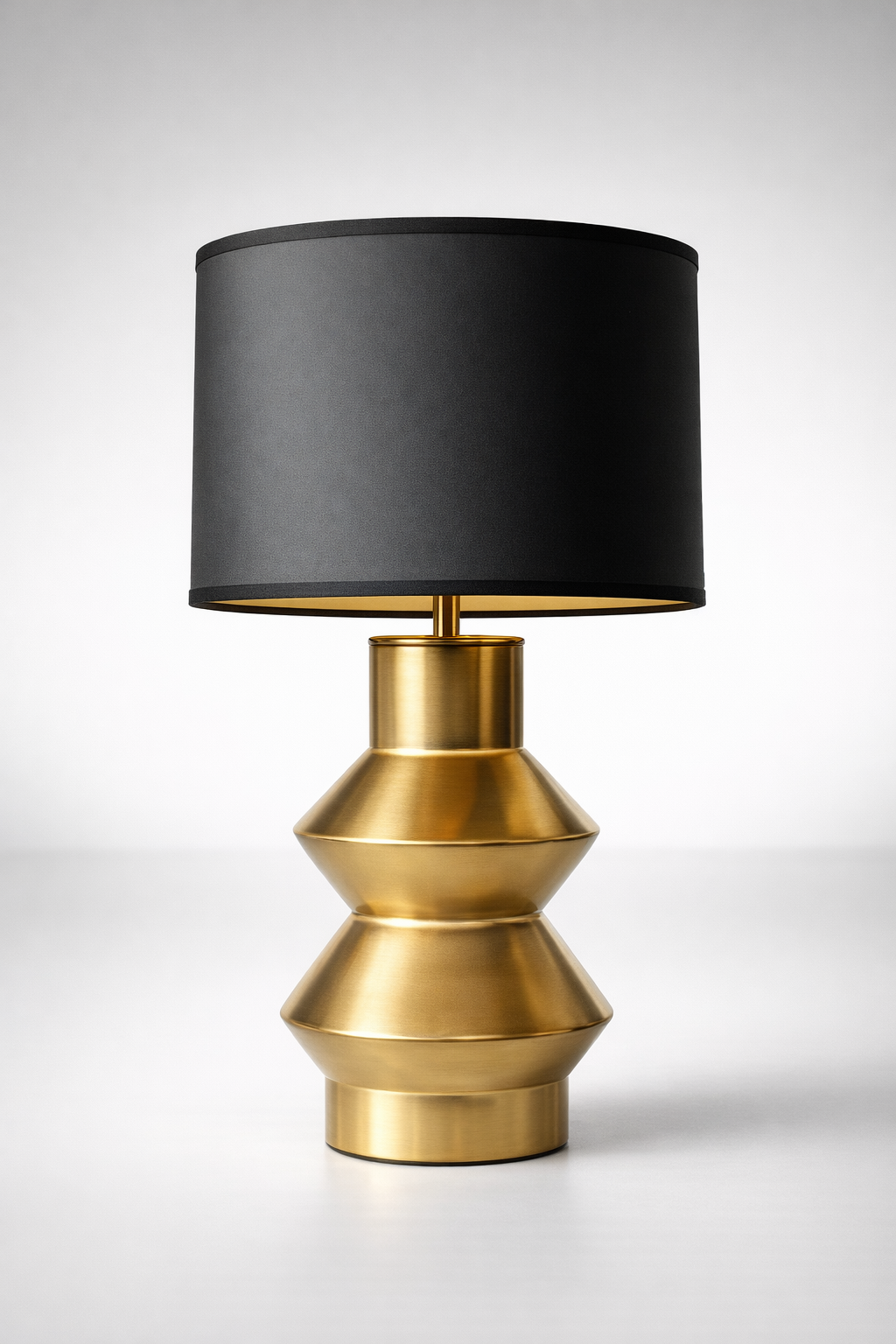 Gold Lamp Base Black Shade