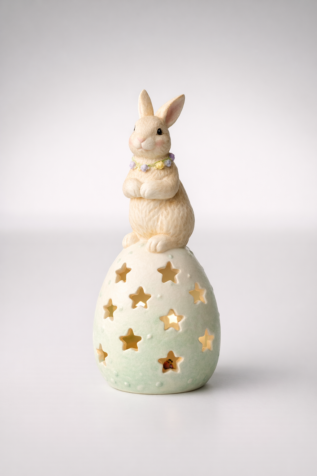 Bunny Standing On Egg Led Light