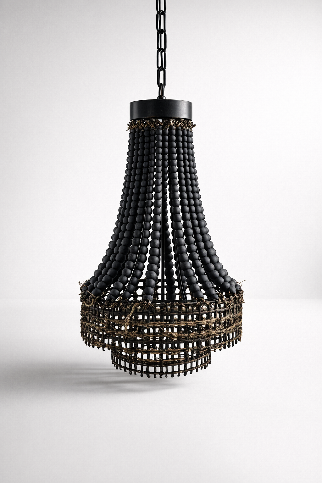 Dark Beaded Chandelier