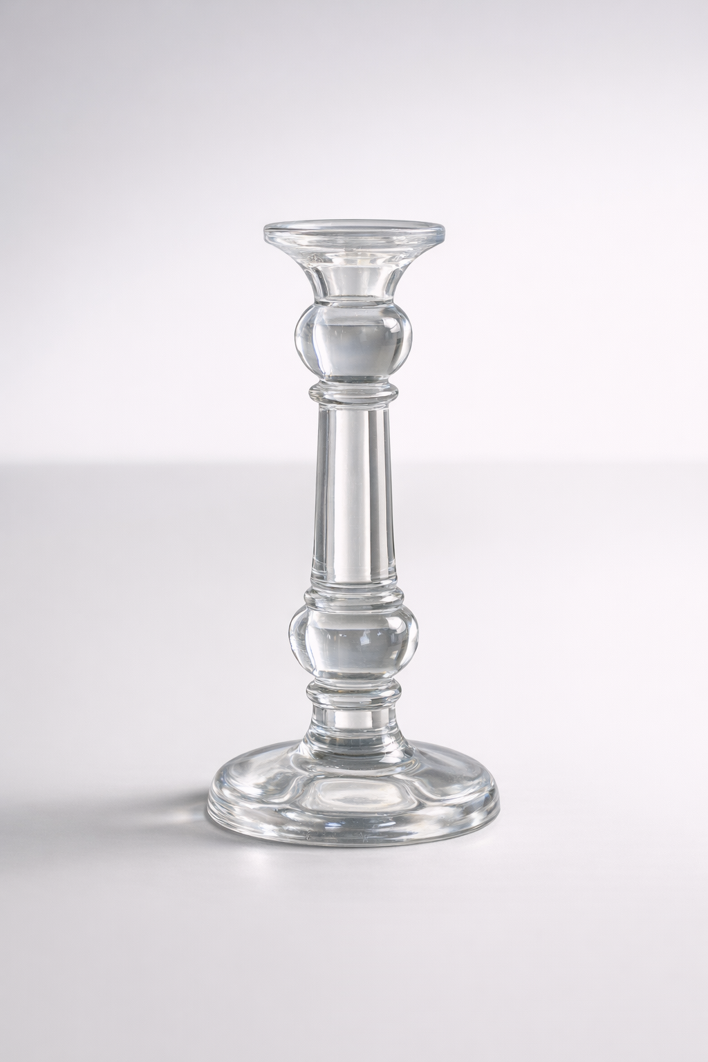 Small Heavy Glass Candle Stick