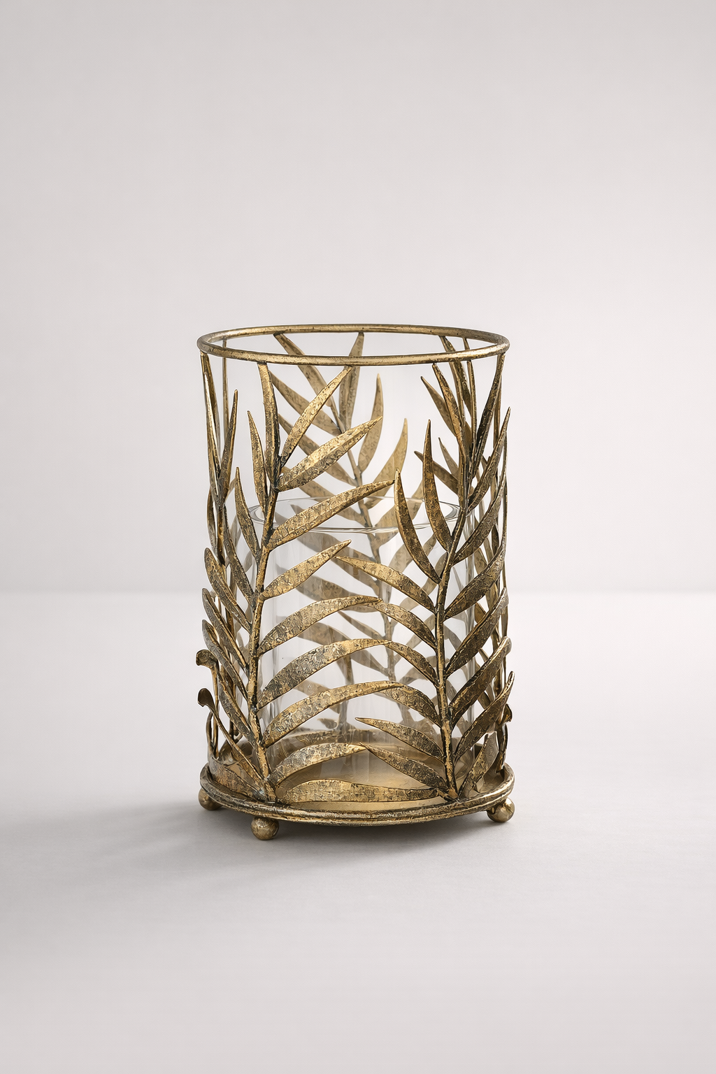 Fine Fern Metal Candle Holder