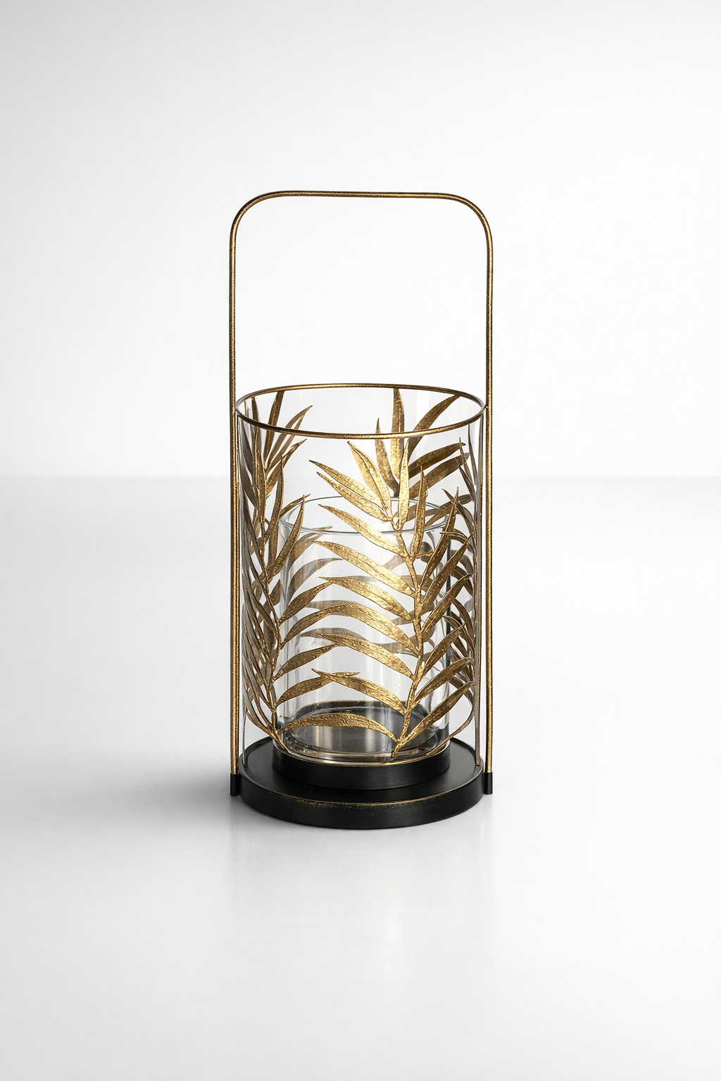 Gold Fern Detail Candle Holder