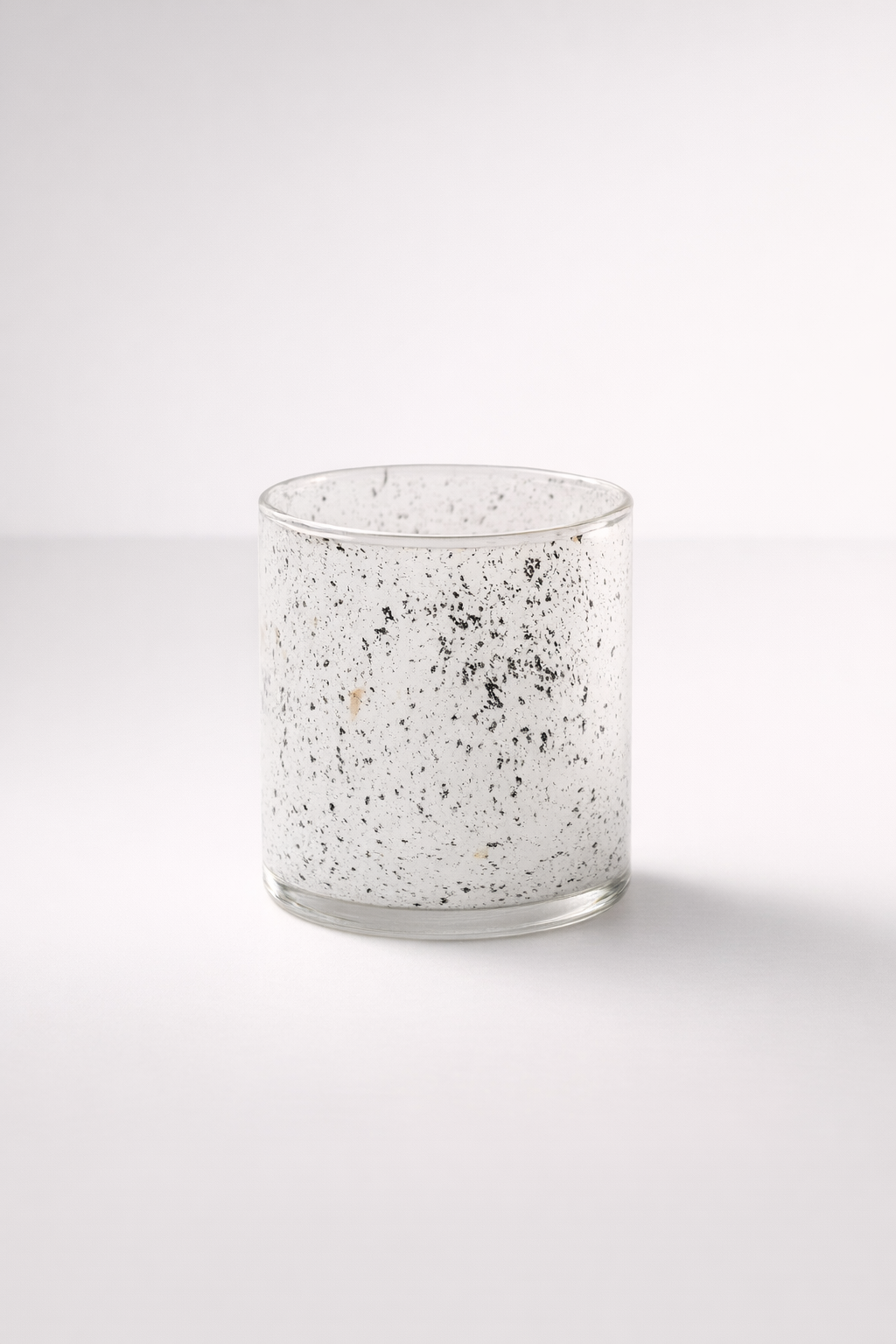 Large White, Black & Gold Glass Candle Holders