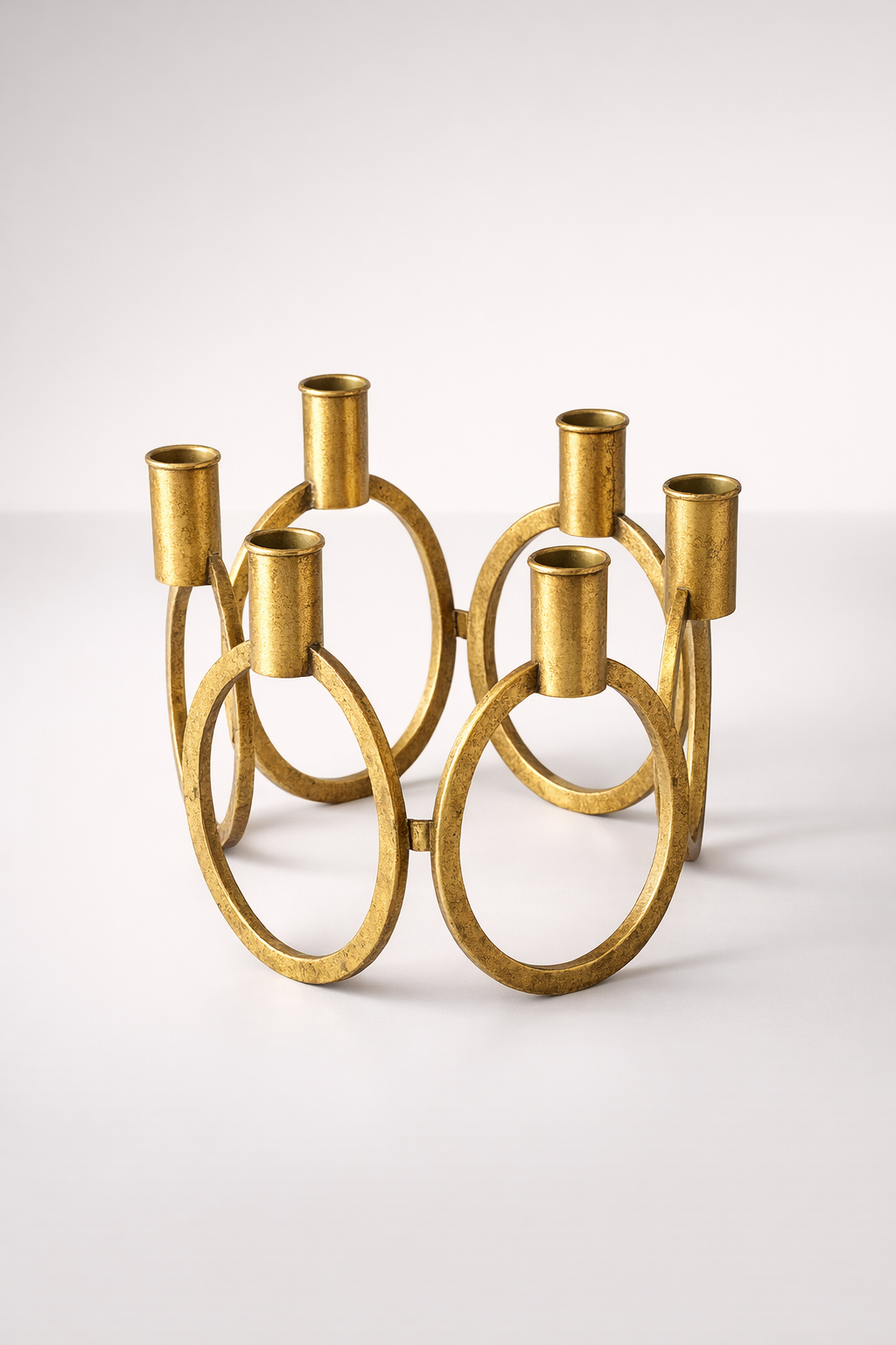 Gold 6 Candle Holder